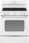 GE - Artistry Series 5.0 Cu. Ft. Freestanding Electric Range - White on white-Front_Standard