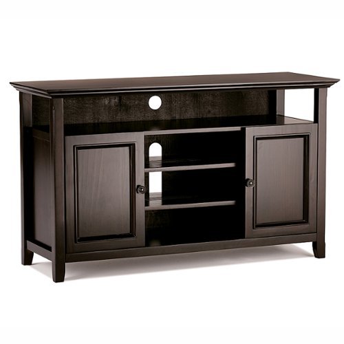 Simpli Home - Amherst TV Cabinet for Most TVs Up to 60" - Dark Brown