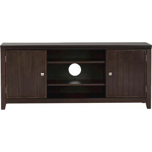Simpli Home - Acadian TV Cabinet for Most TVs Up to 60" - Tobacco Brown