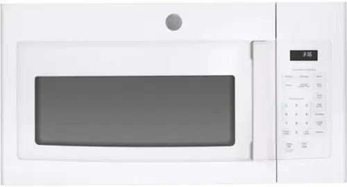 Front. GE - 1.6 Cu. Ft. Over-the-Range Microwave with Convenience Cooking Controls - White.