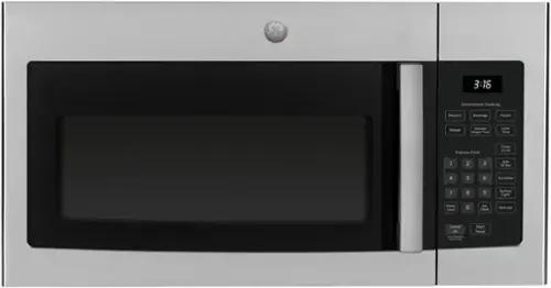 Front. GE - 1.6 Cu. Ft. Over-the-Range Microwave - Stainless Steel.