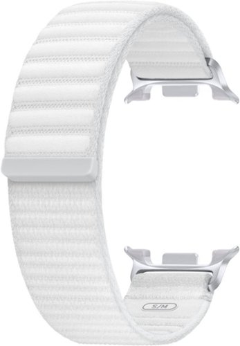 Samsung - Fabric Band for Galaxy Watch8 and Galaxy Watch8 Classic S/M - White