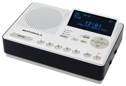  Motorola - AM/FM Weather Alert Radio - White