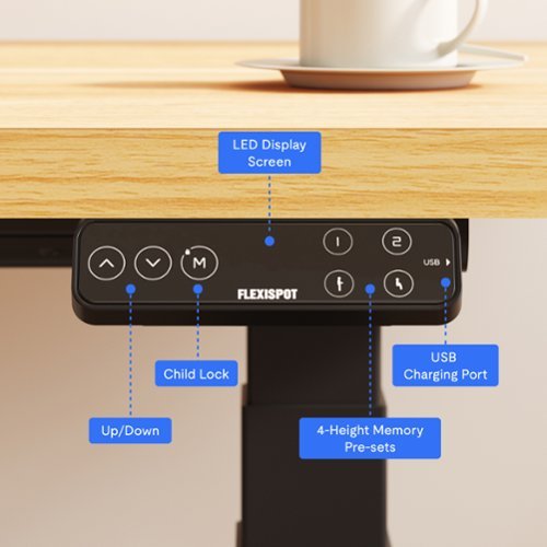 FlexiSpot E7 48''W Electric Adjustable Standing Desk Chipboard