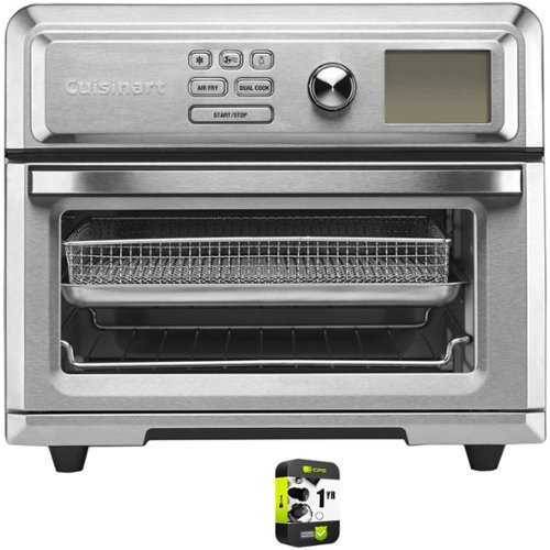 Cuisinart - Digital AirFryer Toaster Oven with Programming Options + Warranty - Stainless Steel-Front_Standard 
