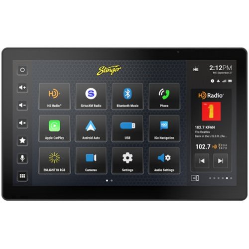 Stinger - 12.8” Android Auto/Apple CarPlay Bluetooth Digital Media Receiver - Black