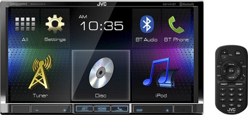  JVC - 7&quot; - CD/DVD - Built-In Bluetooth - Satellite Radio-Ready - In-Dash Receiver - Black
