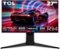 TCL - 27" R94 Series 4K UHD HDR QD-Mini LED Gaming Monitor - Black and White-Front_Standard