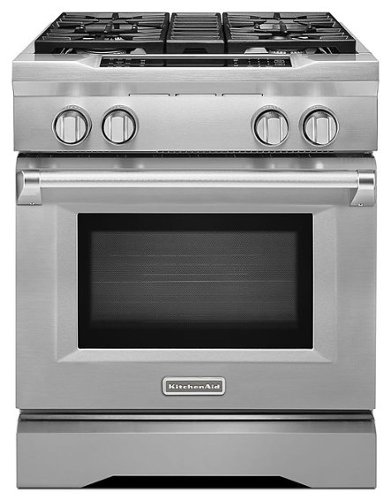  KitchenAid - 4.1 Cu. Ft. Self-Cleaning Slide-In Dual Fuel Convection Range