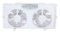 Optimus - 8" Electrically Reversible Twin Window Fan - White-Front_Standard