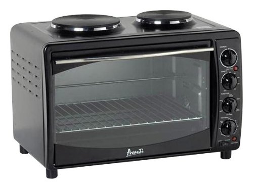  Avanti - 2-Slice Convection Countertop Oven - Black