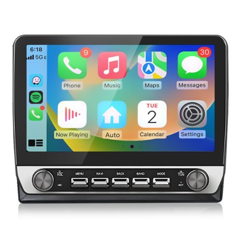 Junsun - 10.1" 1+32GB Android 15 carplay Car Radio Stereo For 2007-2016 Jeep Wrangler JK GPS Navi WIFI RDS SWC FM BT - Black-Front_Standard 