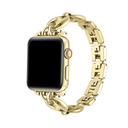 Posh Tech - Poppy Stainless Steel Link Band for Apple Watch - Gold-Front_Standard 
