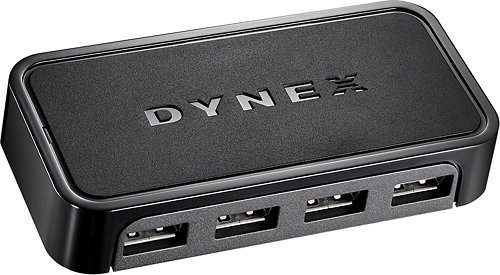  Dynex™ - 4-Port USB 2.0 Hub - Black