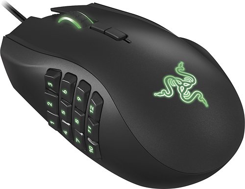  Razer - Naga Expert MMO Gaming Mouse - Black
