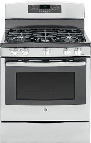  GE - 30&quot; Self-Cleaning Freestanding Gas Convection Range - Stainless steel