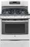 GE - 30" Self-Cleaning Freestanding Gas Convection Range - Stainless steel-Front_Standard