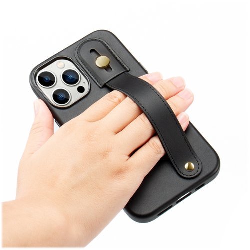 SaharaCase FingerGrip Series Genuine Leather Case with MagSafe for Apple iPhone 15 Pro - Black WHERE TO BUY