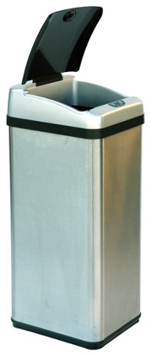  iTouchless - 13-Gal. Touchless Trash Can - Stainless-Steel