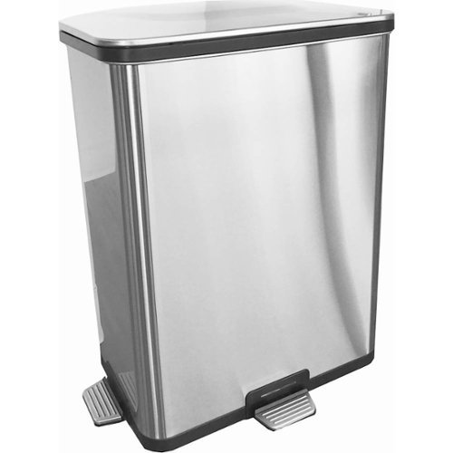  iTouchless - 13-Gal. Trash Can - Silver/Stainless Steel