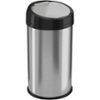 iTouchless - 13-Gal. Round Touchless Trash Can - Stainless Steel-Angle_Standard