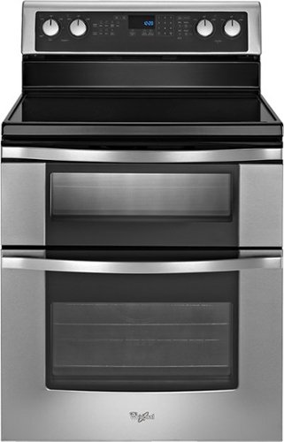  Whirlpool - 30&quot; Self-Cleaning Freestanding Double Oven Electric Range - Stainless steel