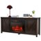 Gymax - 59'' Fireplace TV Stand W/ 25'' 1350W Electric Fireplace Heater - Coffee-Front_Standard