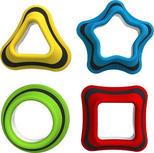  Kidtellect - Shapes Geometric Shapes (4-Count) - Red/Blue/Green/Yellow