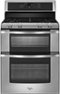 Whirlpool - 30" Self-Cleaning Freestanding Double Oven Gas Range - Stainless steel-Front_Standard