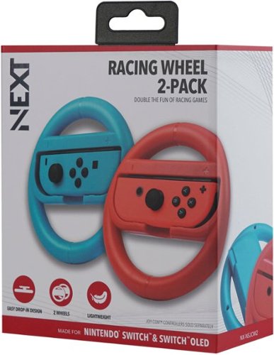 NEXT Joy-Con Racing Wheel Two Pack For Nintendo Switch & Switch OLED - Red/Blue SHOP ONLINE