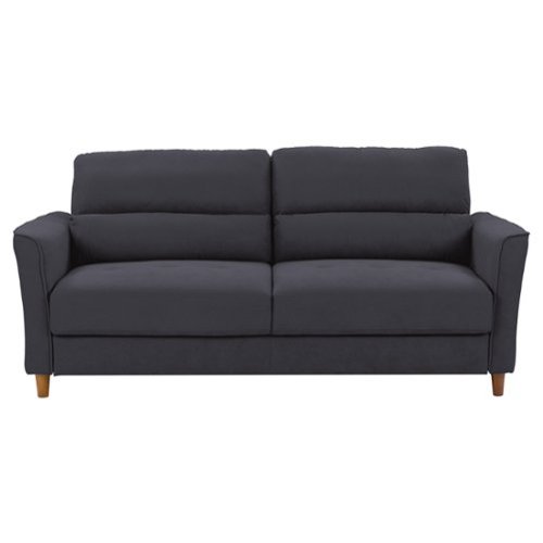 CorLiving - Georgia 3-Seat Fabric Upholstered Sofa - Dark Gray-Front_Standard 