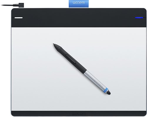  Wacom - Intuos Creative Pen and Medium Touch Tablet - Silver/Black