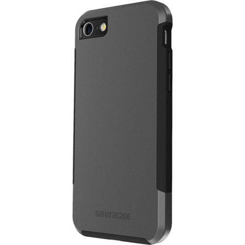 SaharaCase - Inspire Series Case for Apple iPhone 7, 8, SE (3rd Generation 2022) - Black/Gray-Left_Standard 