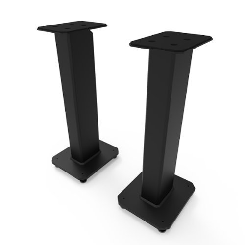 Kanto - 26" Tall Fillable Bookshelf Speaker Floor Stands (Pair) - Black-Left_Standard 
