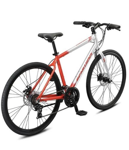 Schwinn - MEN’S CIRCUIT 700C/28” HYBRID BIKE SILVER/RED - Silver Red-Front_Standard 
