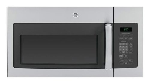 GE - 1.7 Cu. Ft. Over-the-Range Microwave - Stainless Steel with Gray Accents-Front_Standard 