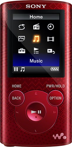  Sony - NWZ-E380 Series Walkman 4GB* Video MP3 Player - Red