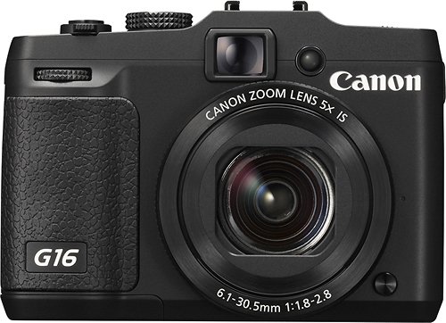  Canon - PowerShot G16 12.1-Megapixel Digital Camera - Black