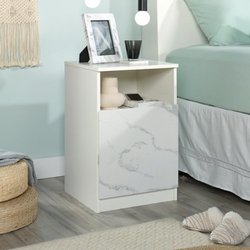 Sauder - Hudson Court Nightstand Dresser - Pearl Oak-Front_Standard 