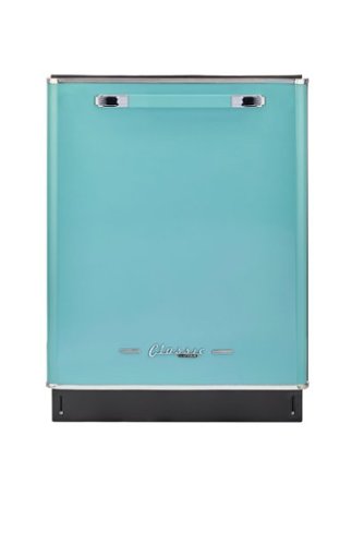 Unique Appliances - Classic Retro Top Control Built-In Stainless Steel Tub Dishwasher with 3rd Rack and 45 dBA - Ocean Mist Turquoise