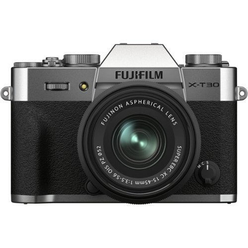 Fujifilm - X-T30 II Mirrorless Camera with XC 15-45mm OIS PZ Lens (Silver)-Front_Standard 