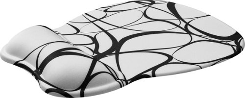 Insignia™ Premium Mouse Pad with Wrist Rest - Black & White WORLDWIDE DELIVERY