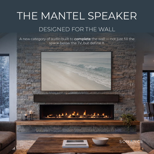 THE MANTEL SPEAKER (SBXL-100) - Powered by the Sonance UA 2-125 ARC Amp with Subwoofer/Line Output (Each) - Black-Front_Standard 