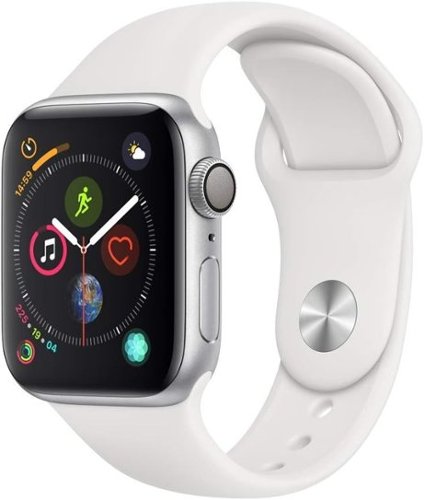 Refurbished Excellent - Apple Refurbished Watch Series 4 Aluminum 44mm A1978 (GPS Only, No Cellular) - Silver - (2018)-Front_Standard 