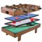 Costway - 4 In 1 Multi Game Hockey Tennis Football Pool Table Billiard Foosball Gift - Multi-Color-Front_Standard