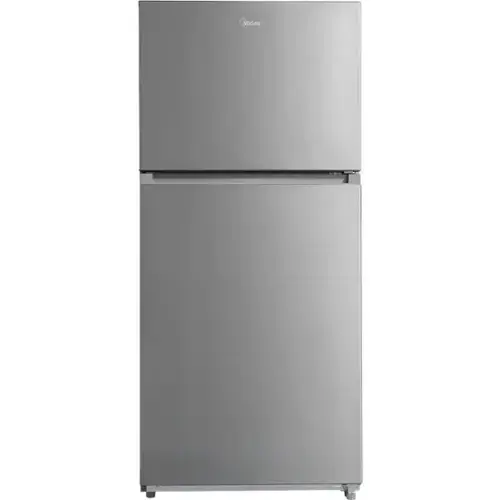 Front. Midea - Midea MRT18D3BST 18 Cu. Ft. Stainless Garage Ready Top Freezer Refrigerator - Stainless.