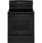 GE - 5.3 Cu. Ft. Freestanding Electric Convection Range with Self-Steam Cleaning and No-Preheat Air Fry - Black on Black-Front_Standard
