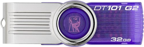  Kingston Technology - DataTraveler 101 G2 32 GB USB 2.0 Flash Drive - Purple