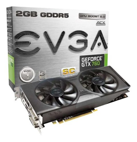  EVGA - NVIDIA GeForce GTX 760 2GB GDDR5 PCI Express 3.0 Superclocked Graphics Card - Black