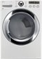 LG - SteamDryer 7.3 Cu. Ft. 9-Cycle Ultralarge Capacity Steam Gas Dryer - White-Front_Standard